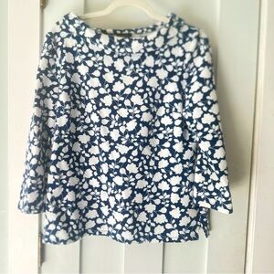 Talbots‎ navy floral top